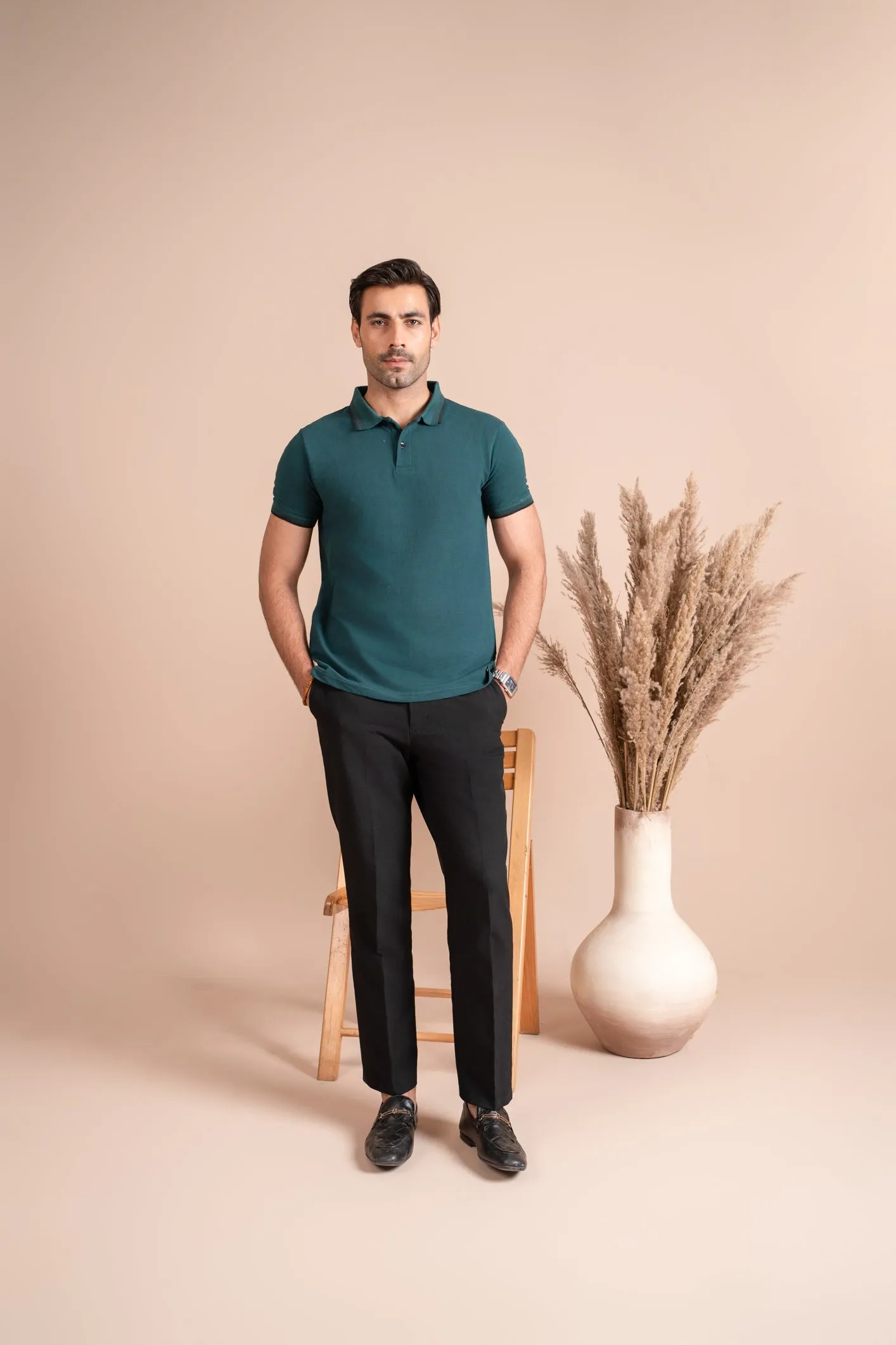 Pine Green Basic Polo