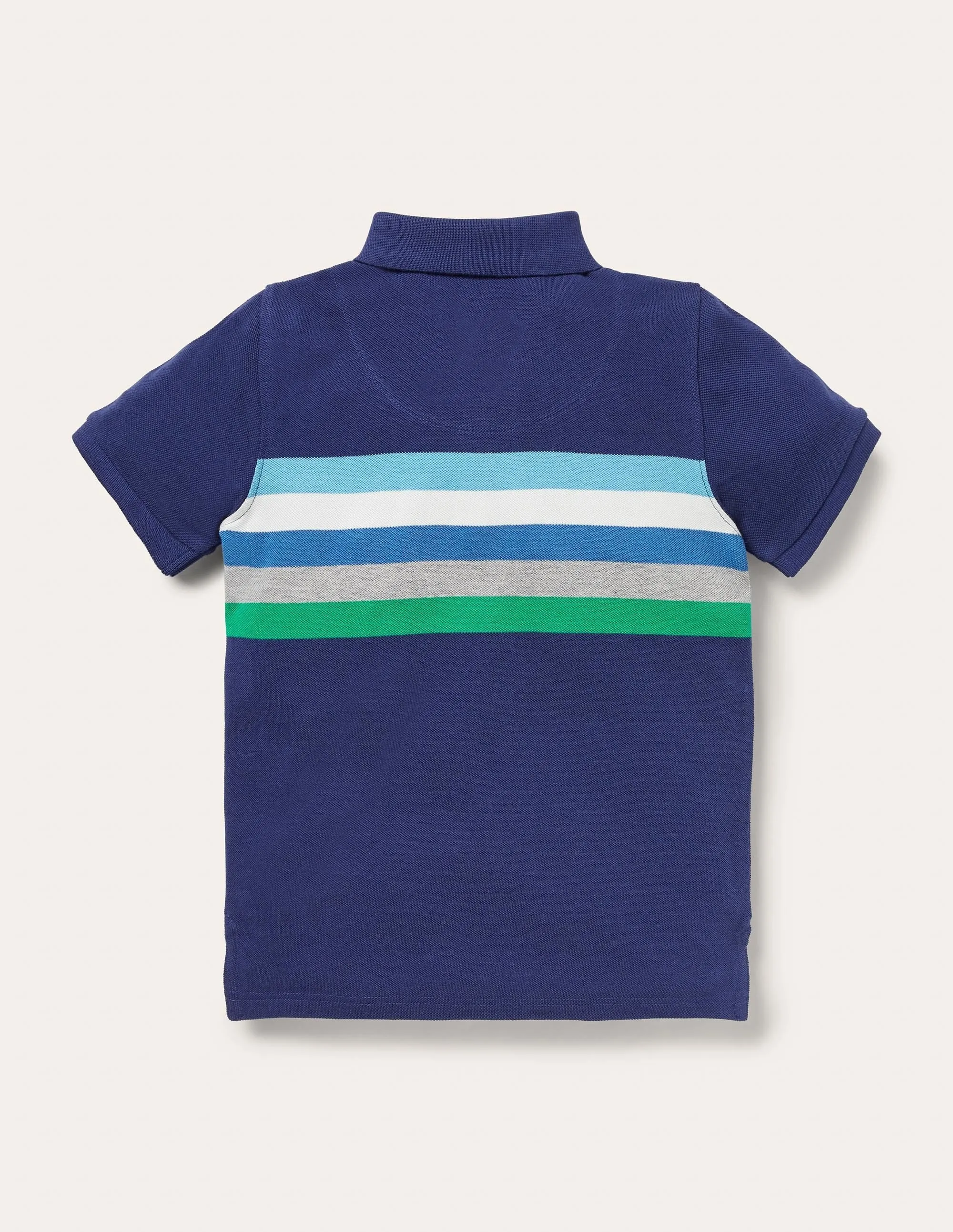 Piqué Polo Shirt-Starboard Blue/Multi