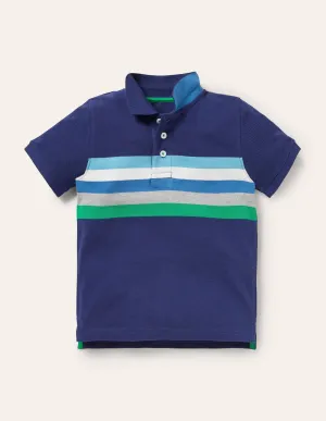 Piqué Polo Shirt-Starboard Blue/Multi