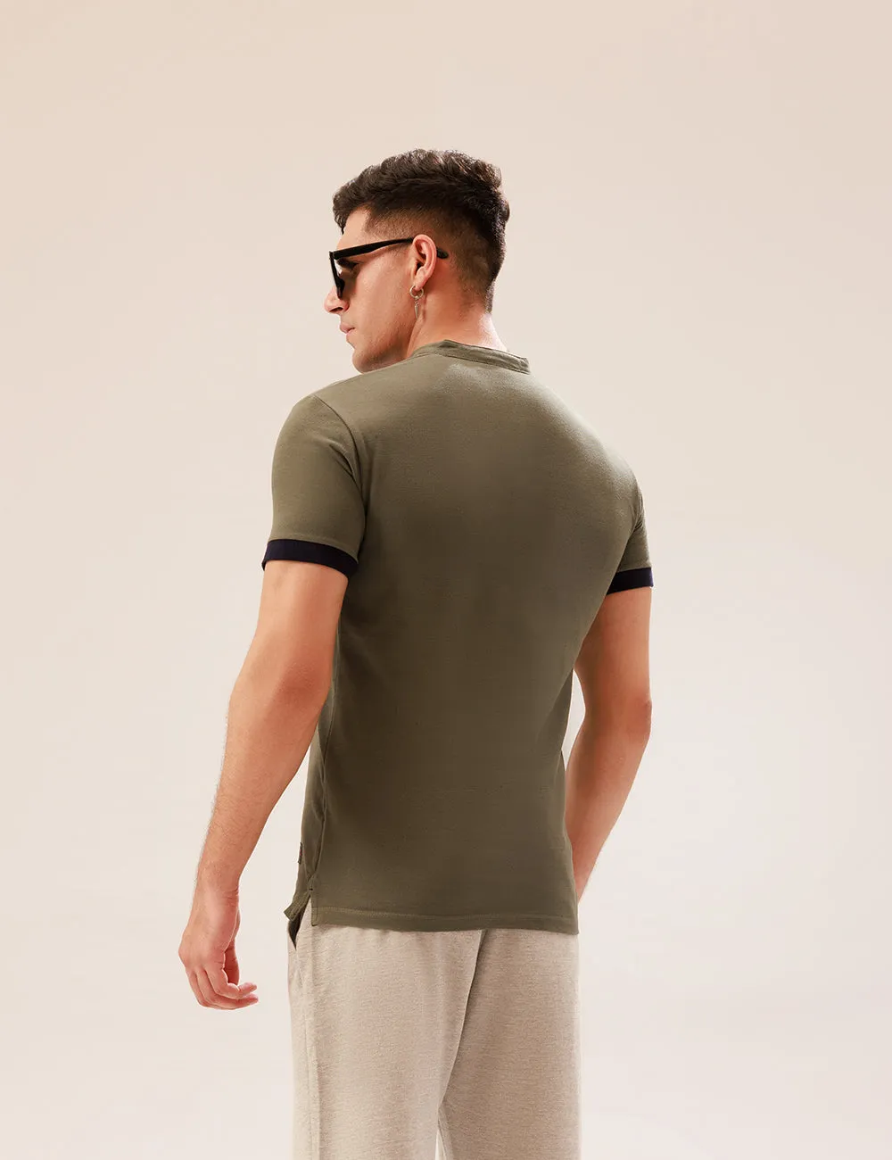 PLAIN OLIVE POLO SHIRT