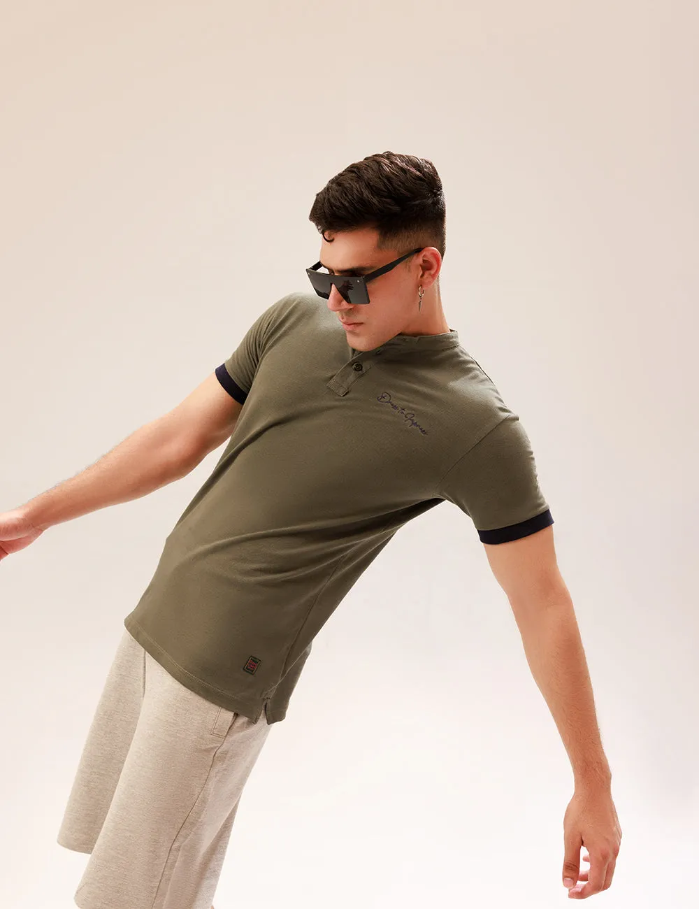 PLAIN OLIVE POLO SHIRT