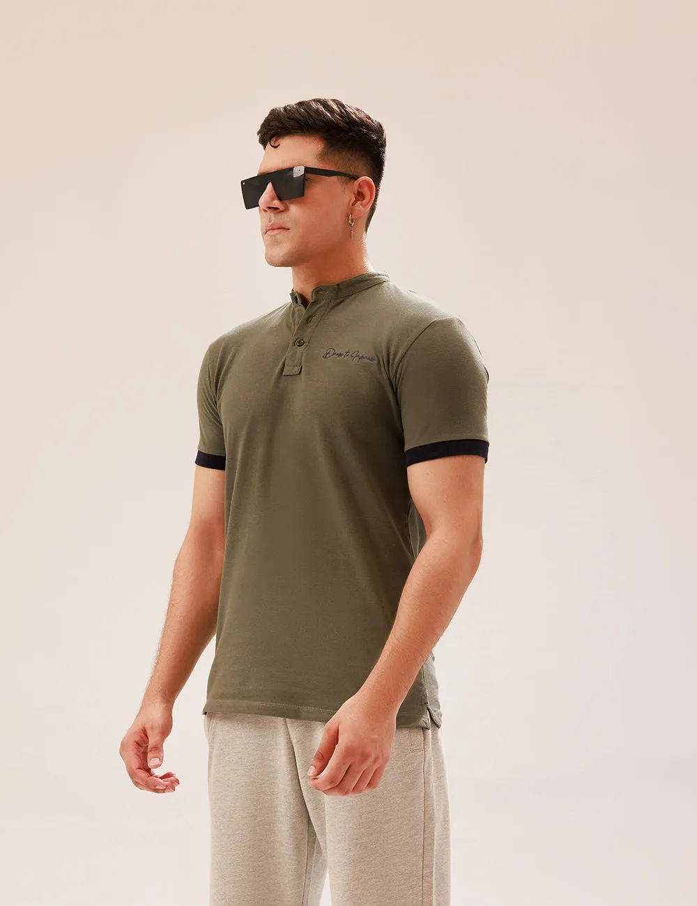 PLAIN OLIVE POLO SHIRT
