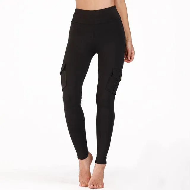 Pocket Slim Fit Cargo Pants – Stretch Tight Sexy Sports Running Trousers