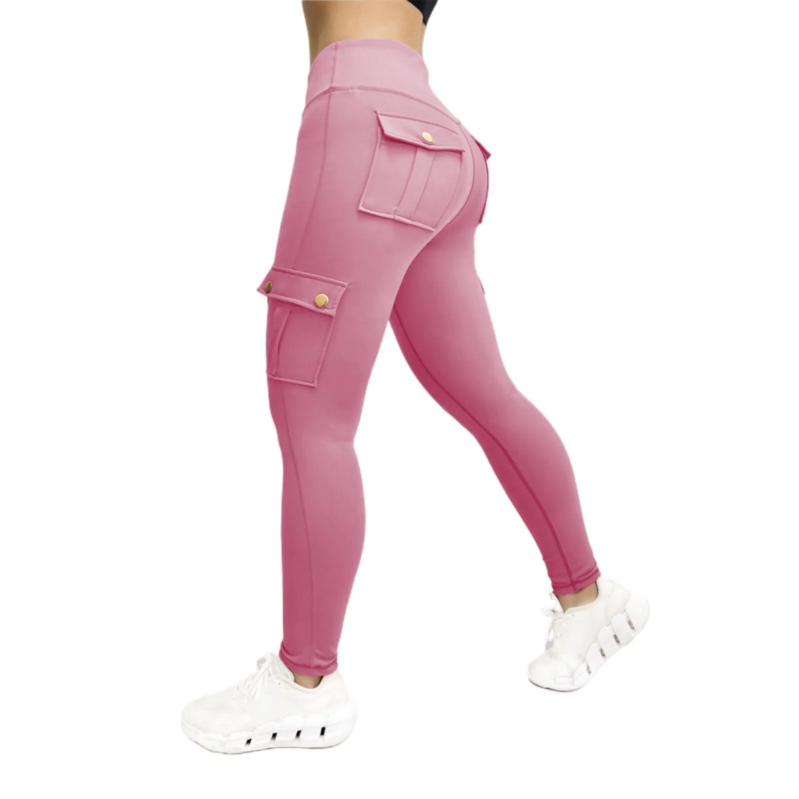 Pocket Slim Fit Cargo Pants – Stretch Tight Sexy Sports Running Trousers