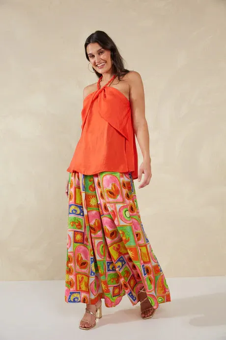 Portofino Halter Top - Aperol