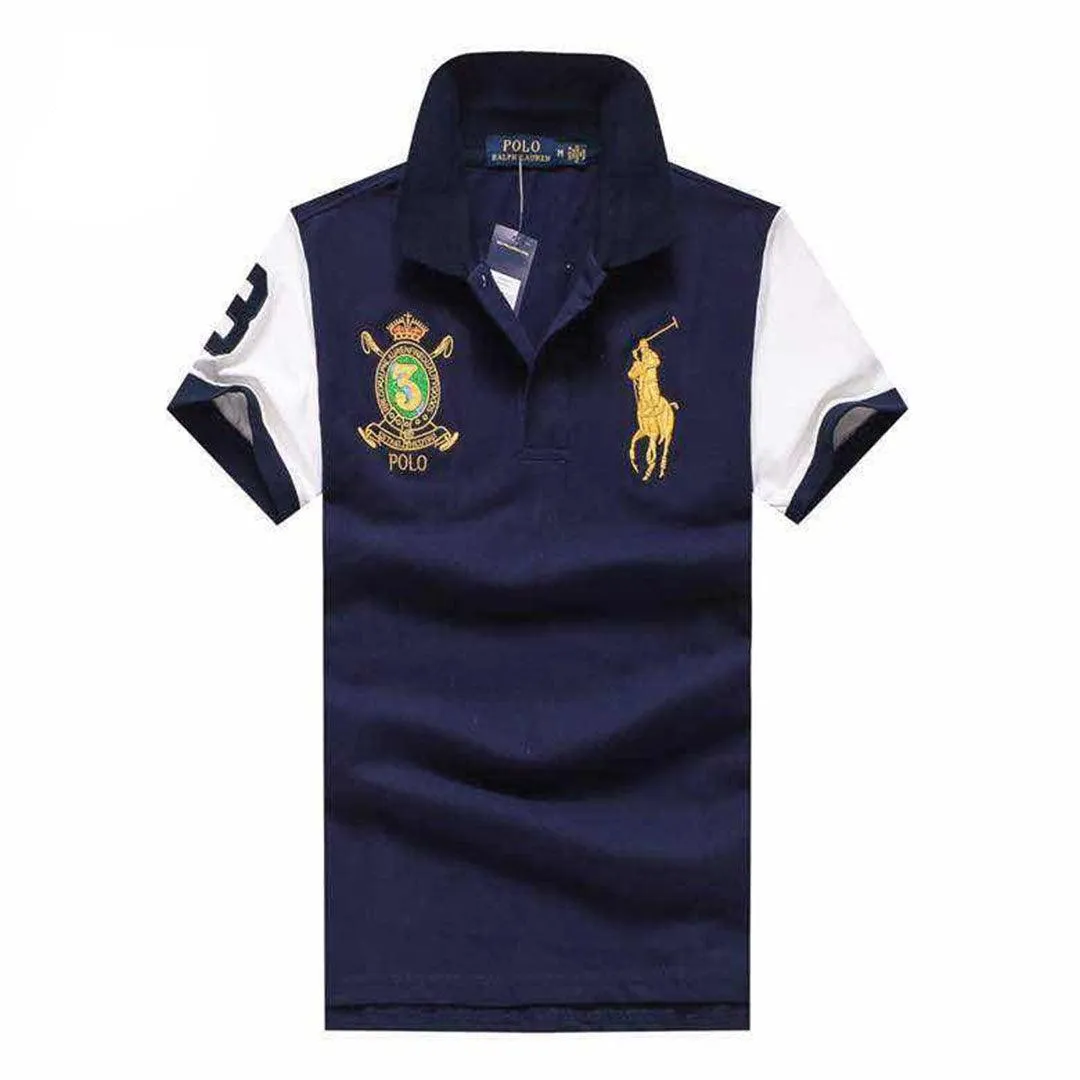 PRL Custom Fit Crown Big Pony 1967 NavyBlue polo Shirt