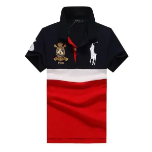 PRL Custom Fit Crown Big Pony 1967 NavyBlue Red White polo Shirt