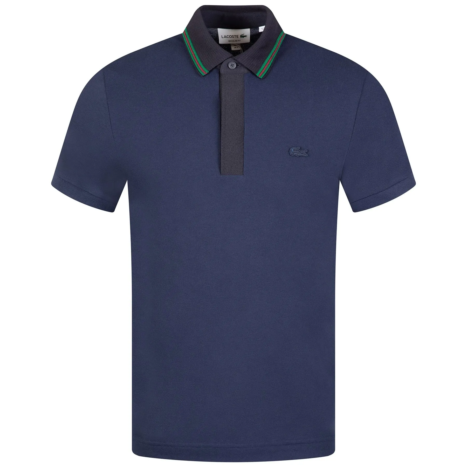 Regular Fit Contrast Neck Smart Paris Polo Navy Blue - AW23