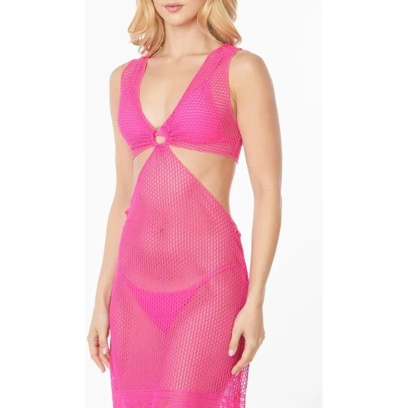 Relaxing Crochet with Tinsel Bottom Mid Cutout Cover Up
