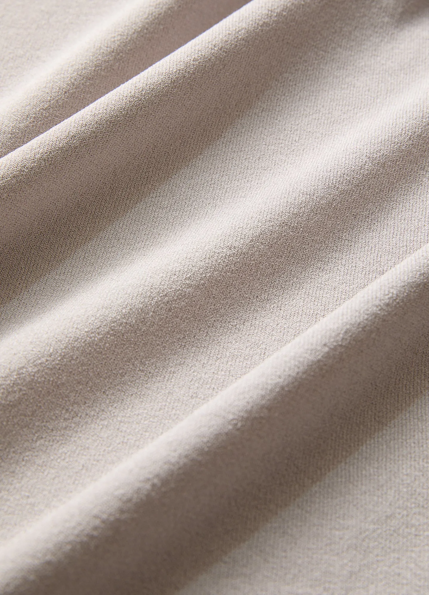 Rib Collar Tech Knit Polo Silver