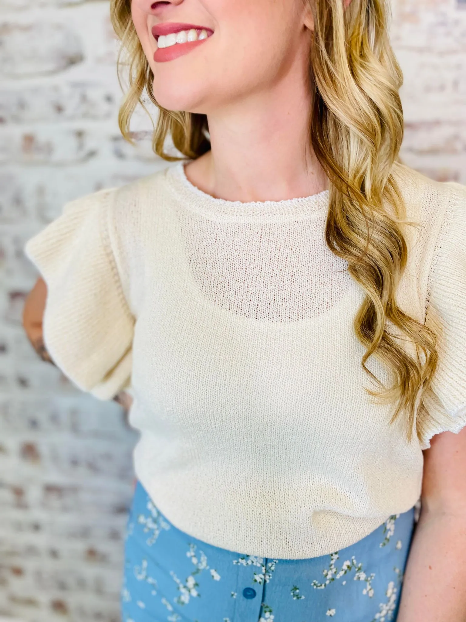 Ruffled Up Knit Top