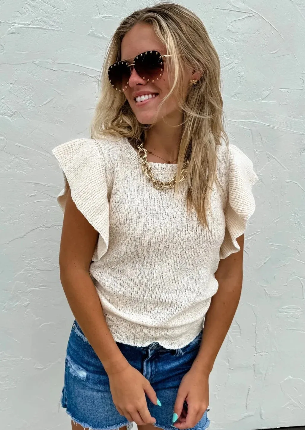 Ruffled Up Knit Top