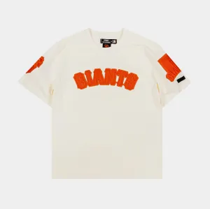 San Francisco Giants Triple Tonal Mens Short Sleeve Shirt (Neutral/Orange)