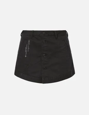 Seagull Embroidery Denim Skort