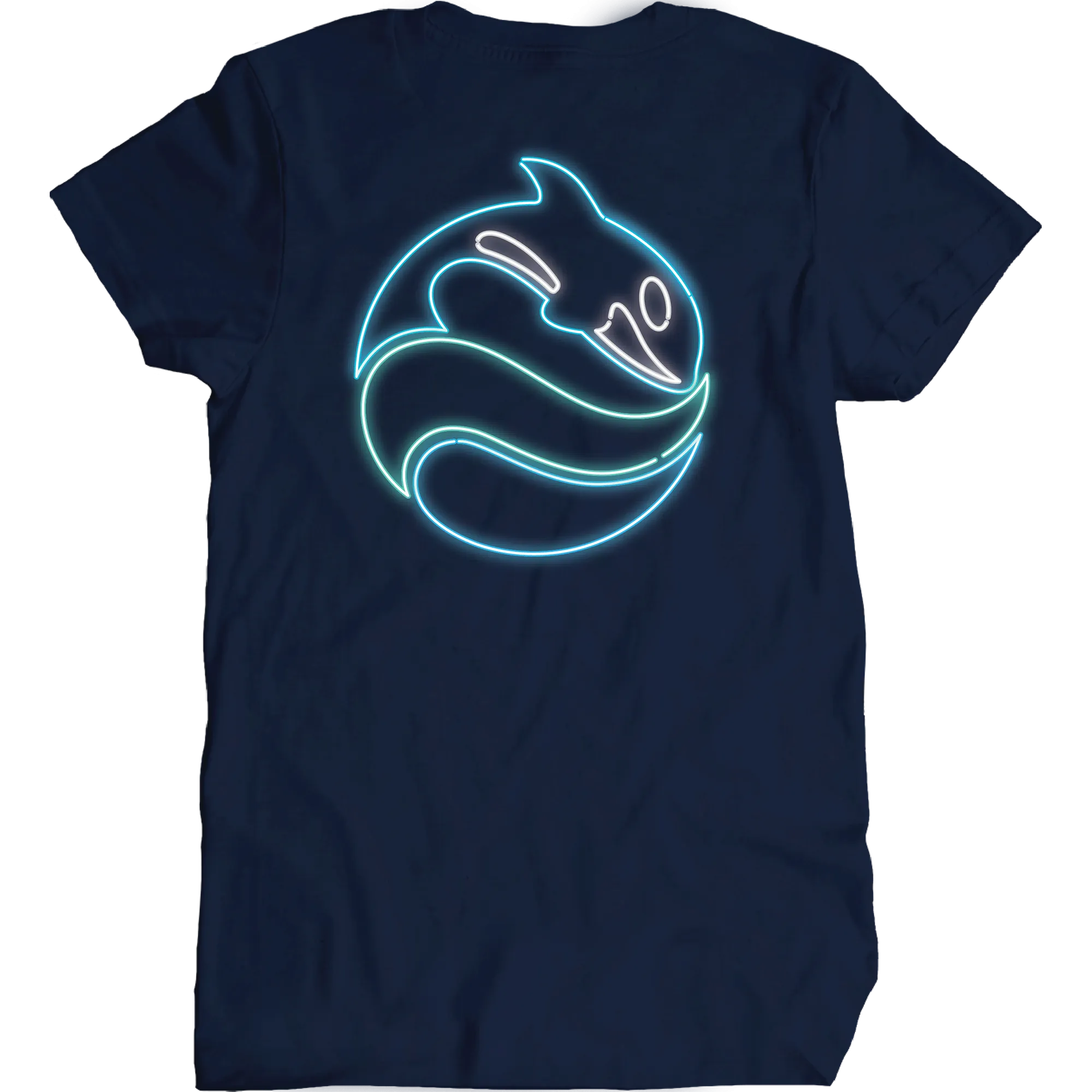 SeaWorld Neon Sign Navy Pocket Tee Adult