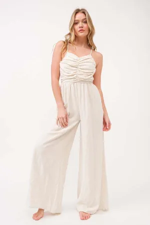 Sexy and Trendy Tan Jumpsuit