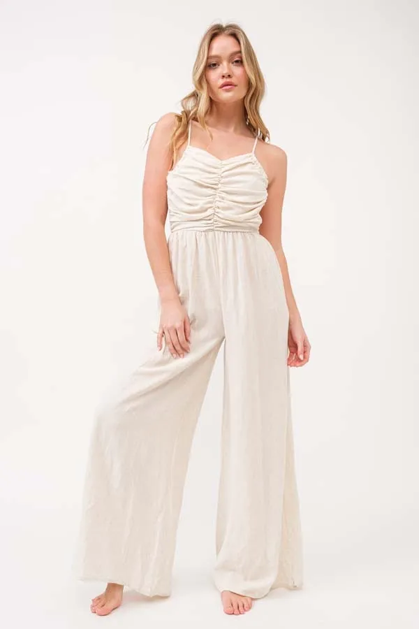 Sexy and Trendy Tan Jumpsuit