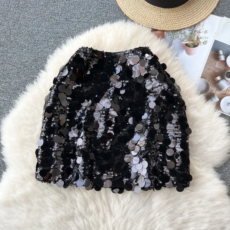 Shimmer Sequin Party Skirt