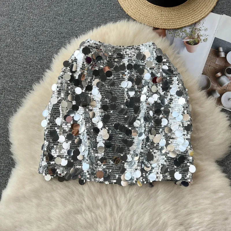 Shimmer Sequin Party Skirt