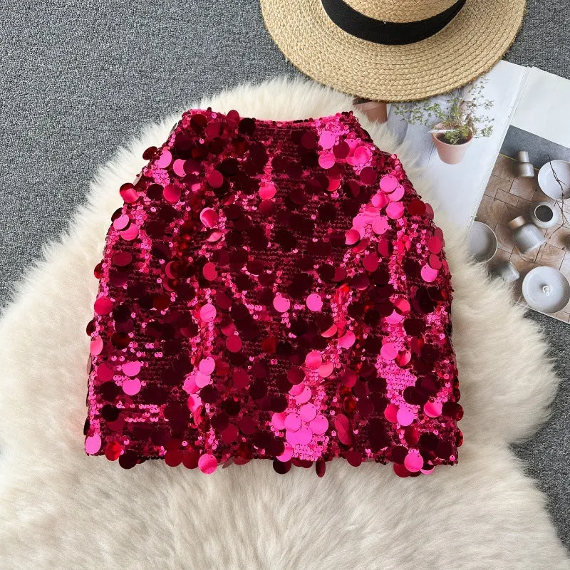 Shimmer Sequin Party Skirt