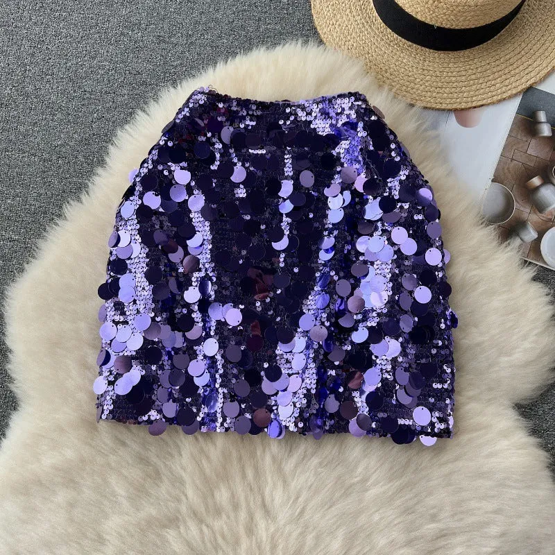 Shimmer Sequin Party Skirt