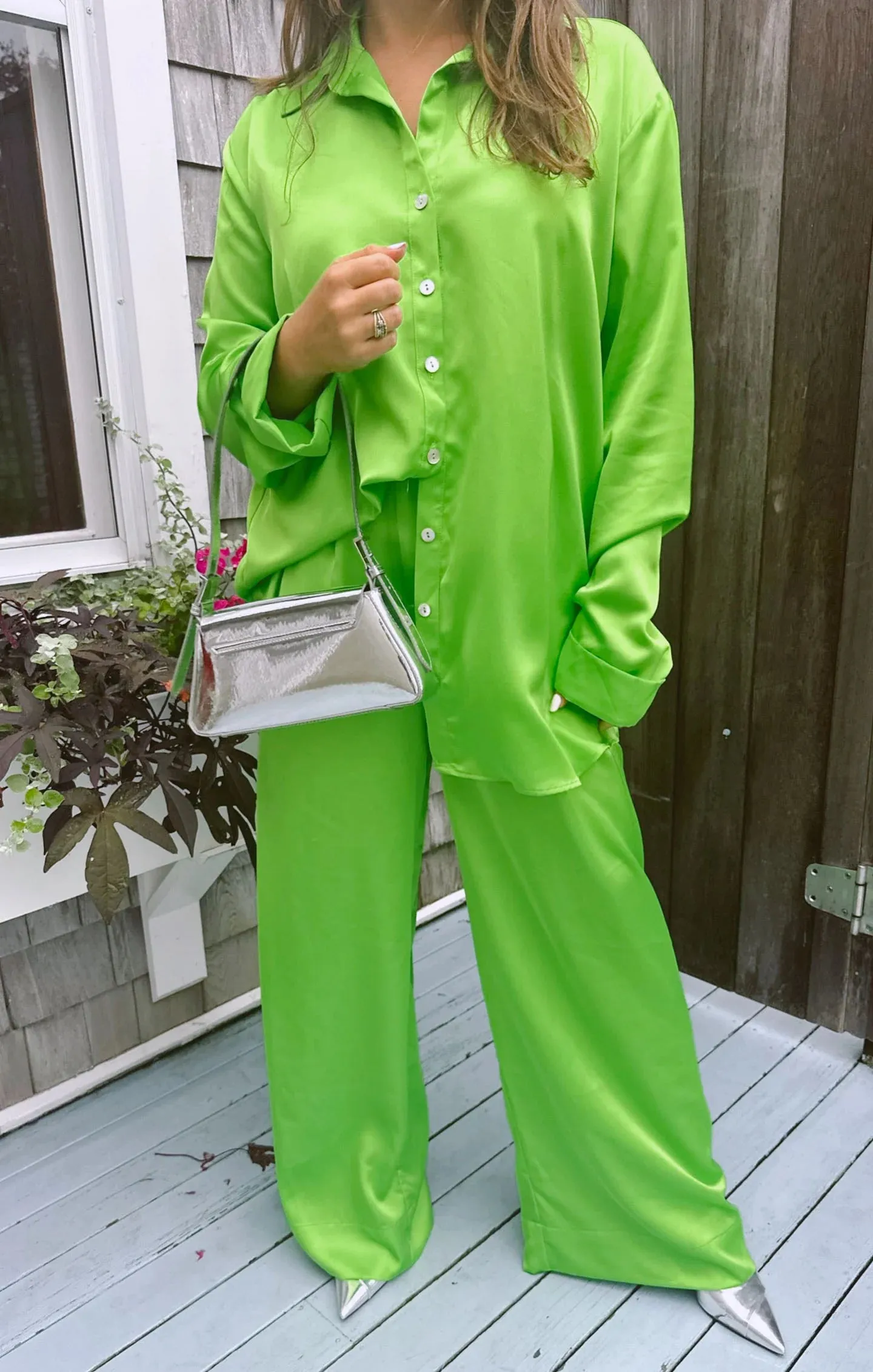 Show Me Your Mumu - Smith Button Down Bright Green