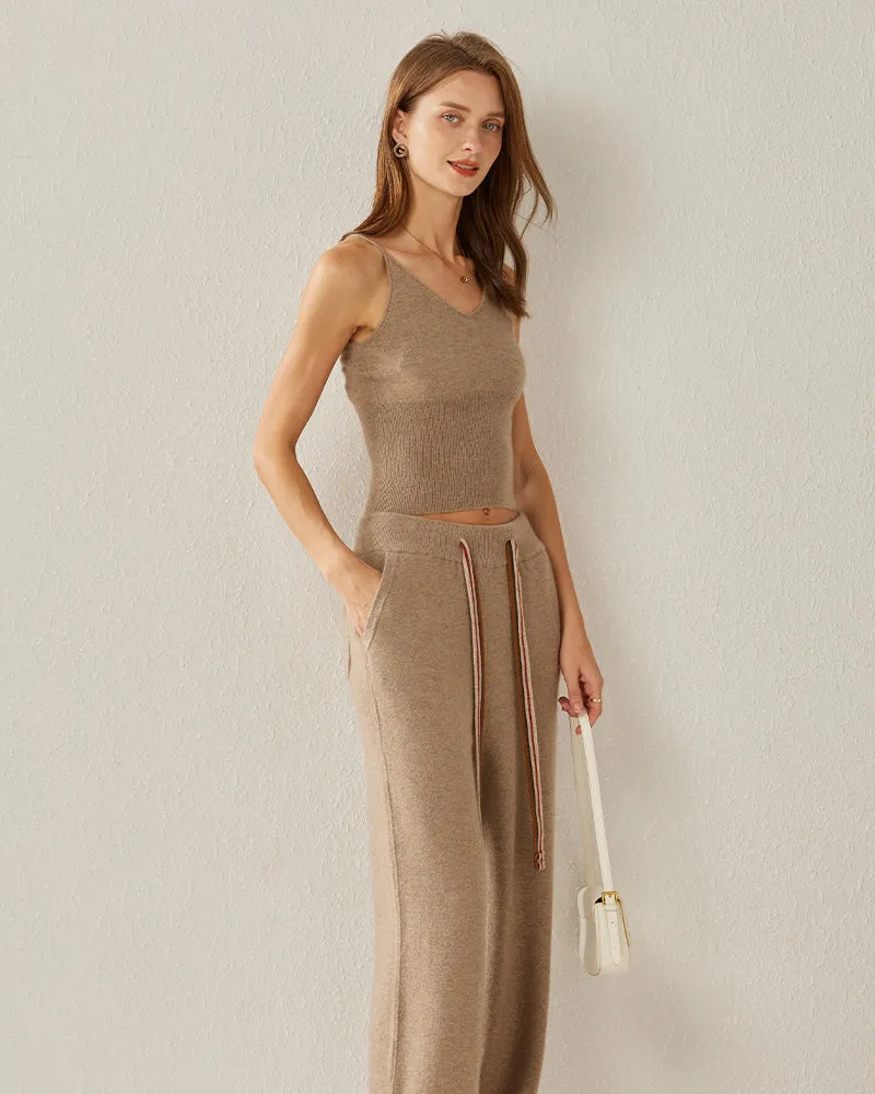 Spaghetti Strap Cashmere Basic Tank Top