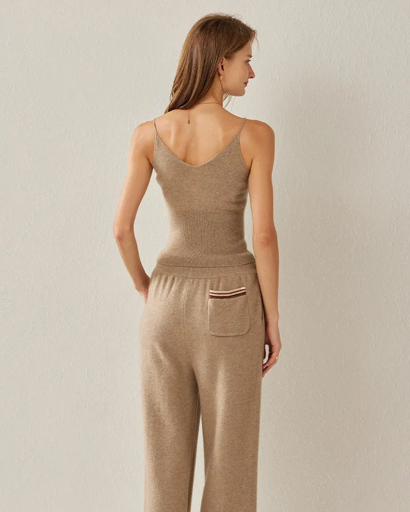 Spaghetti Strap Cashmere Basic Tank Top