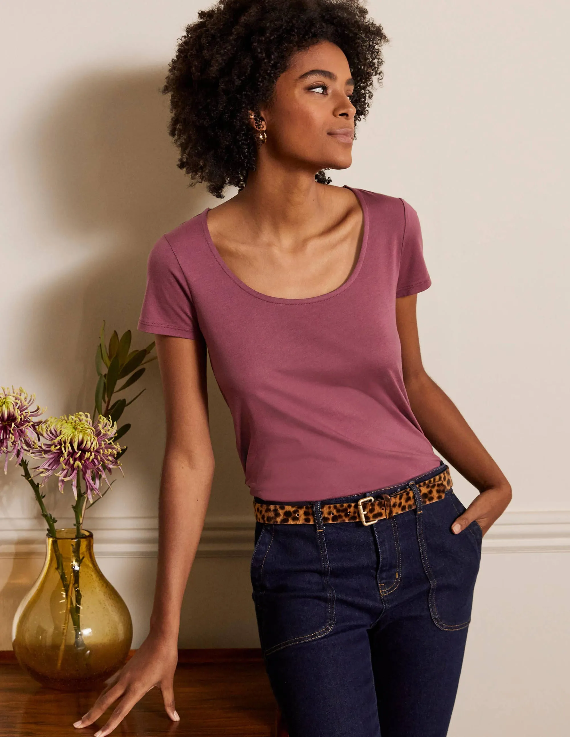Supersoft Scoop Tee-Figgy Pudding