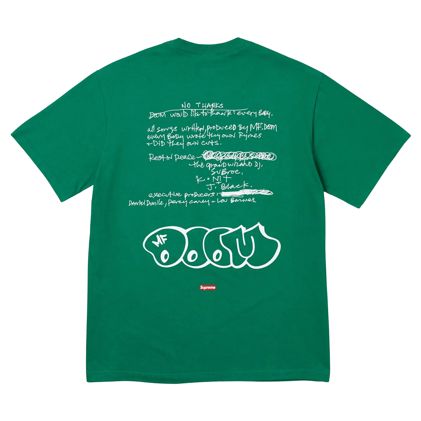 Supreme x MF DOOM tee 'Green'
