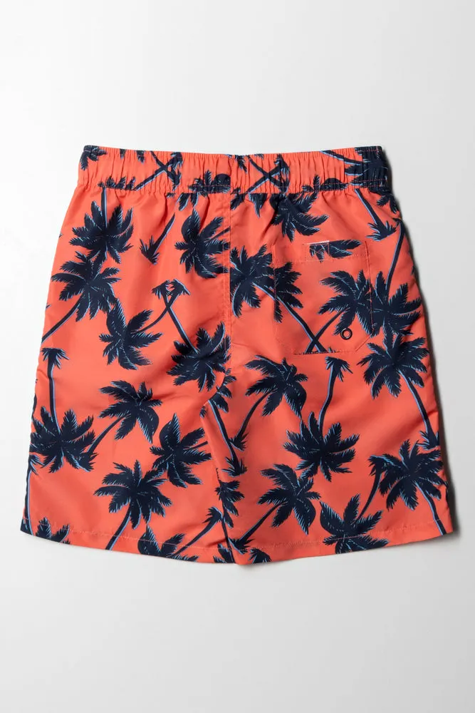 Swimshorts Printed Orange