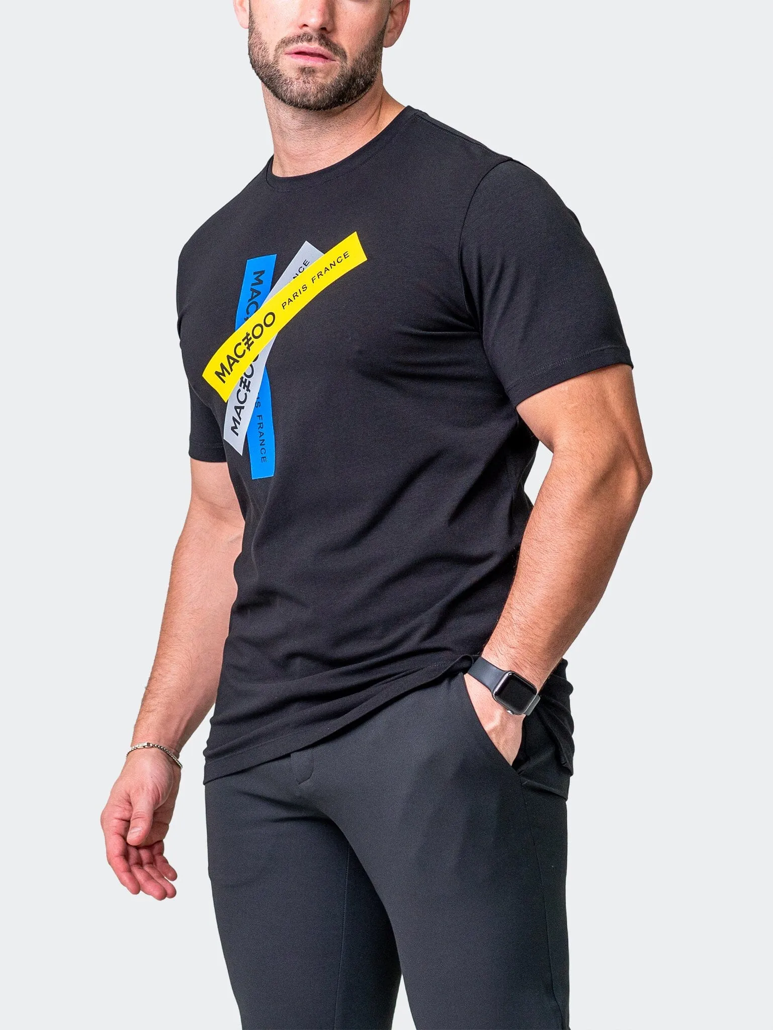 Tee Stacked Black