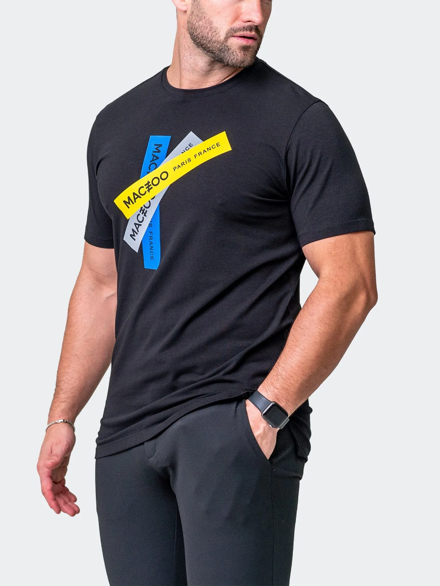 Tee Stacked Black