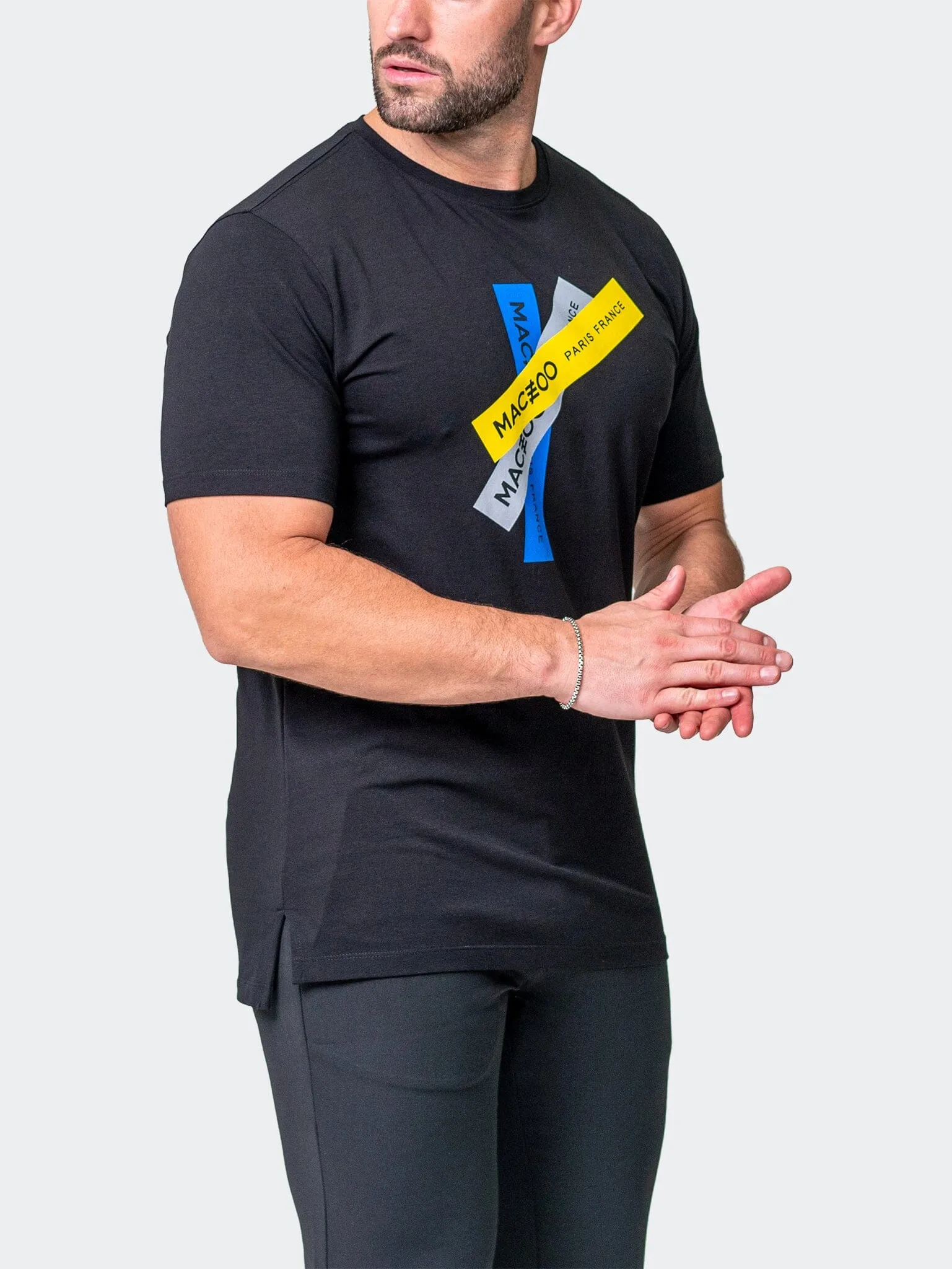 Tee Stacked Black