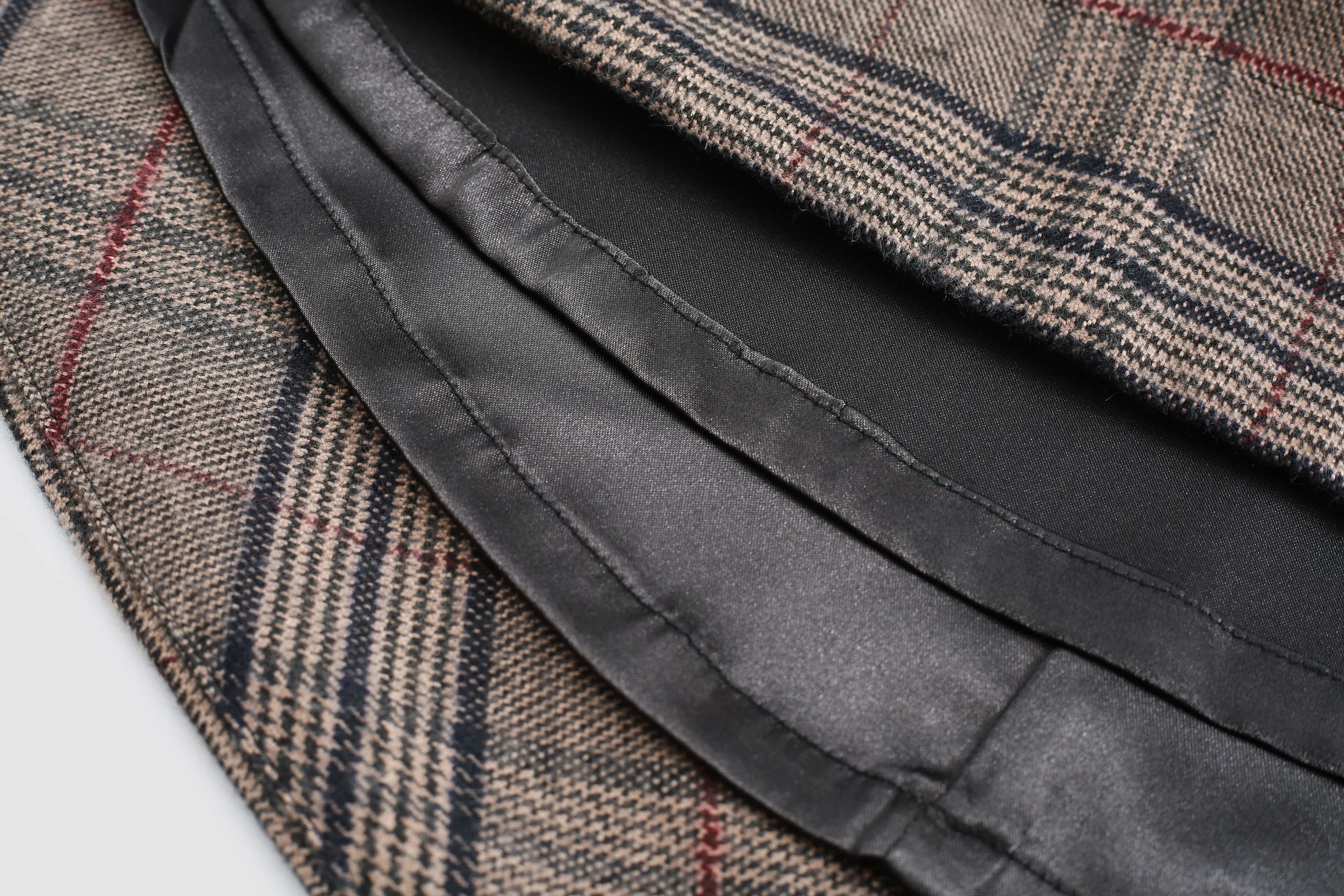 the Great Perhaps 2 | Tartan Wool Skirt in brown
