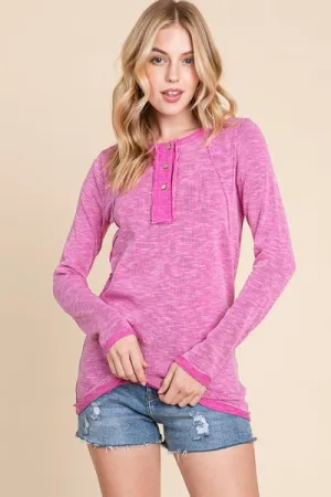 Trendy Basics Henley Top