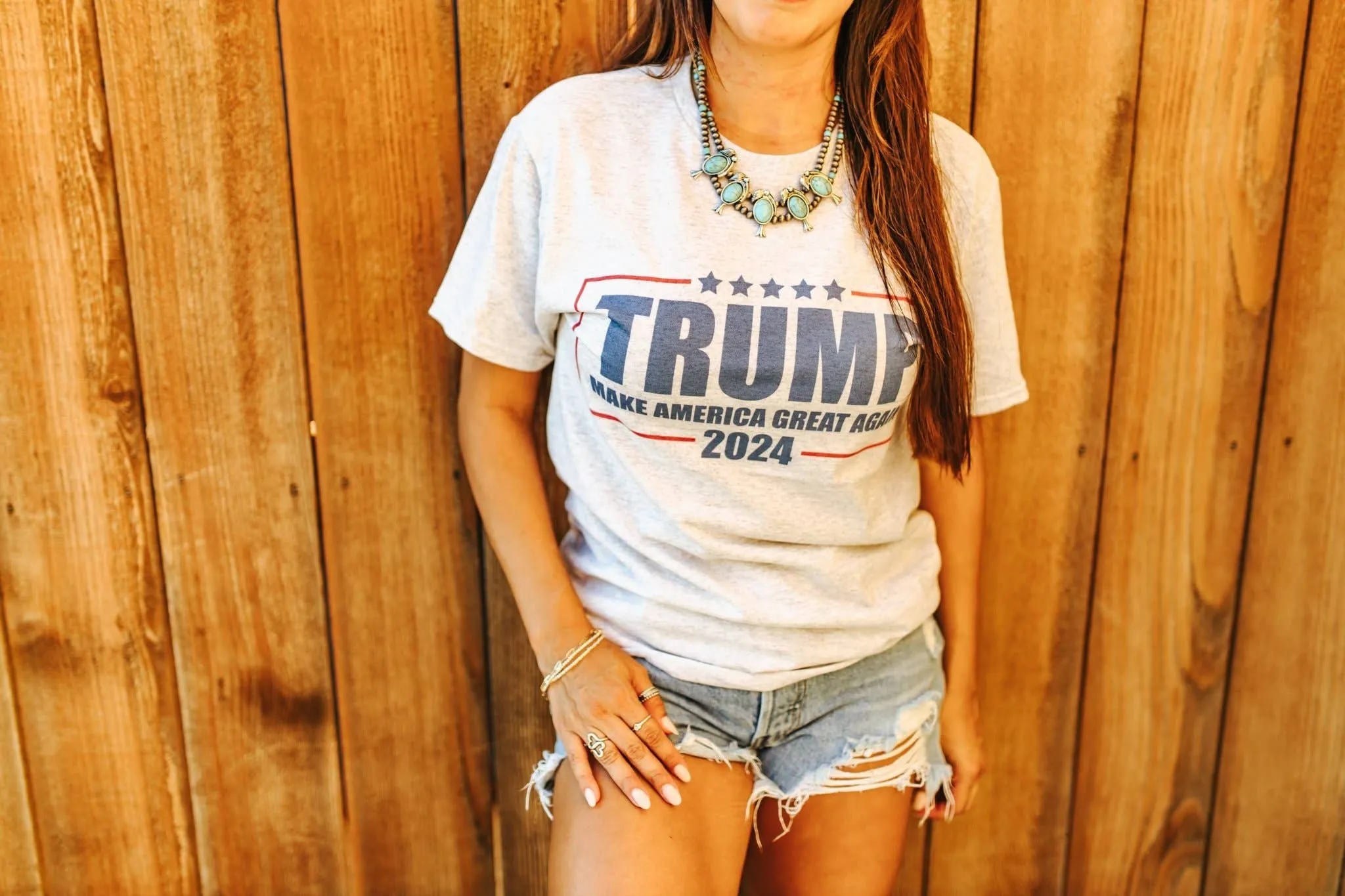 Trump MAGA Tshirt (Light Ash)