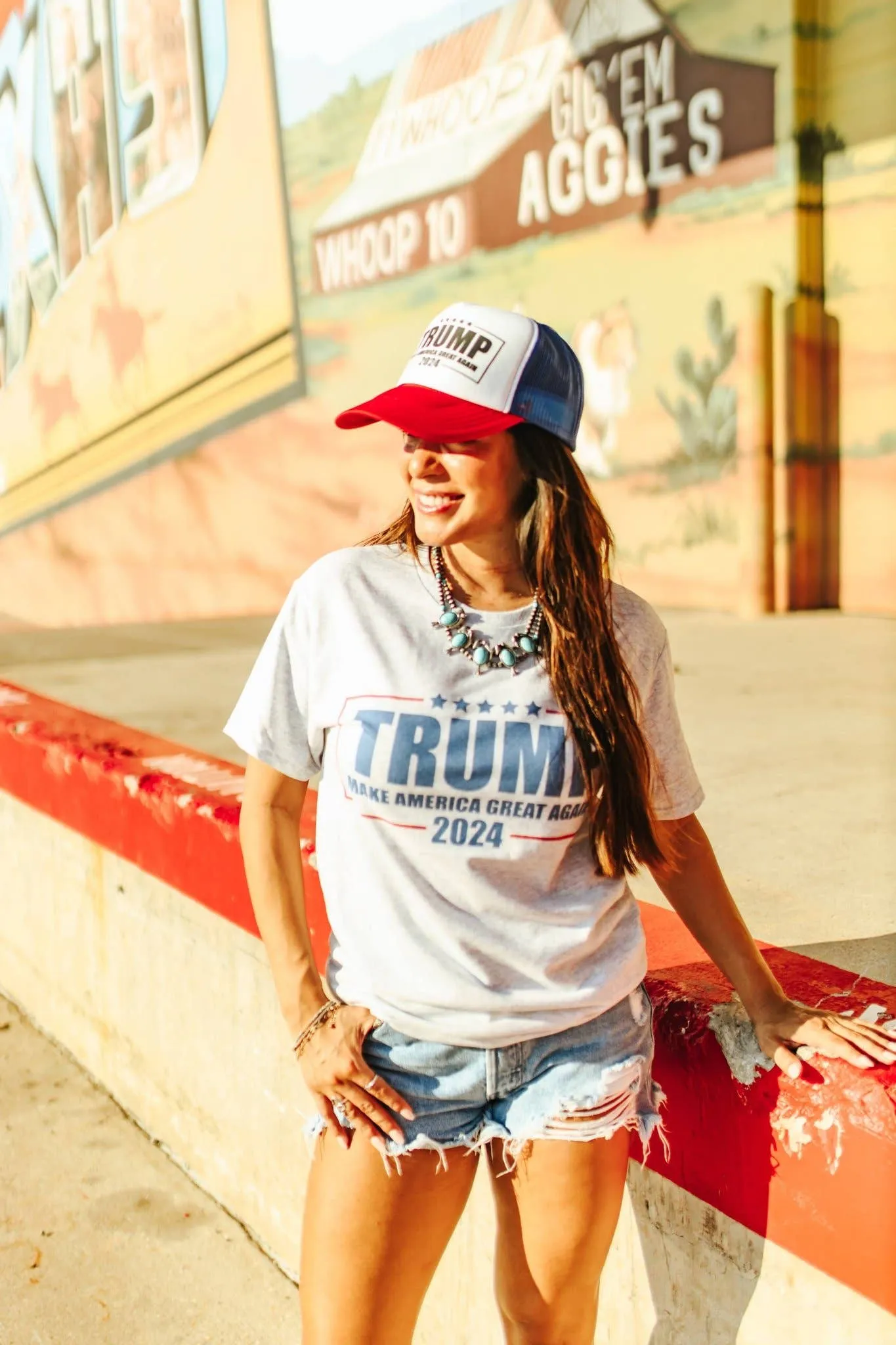 Trump MAGA Tshirt (Light Ash)