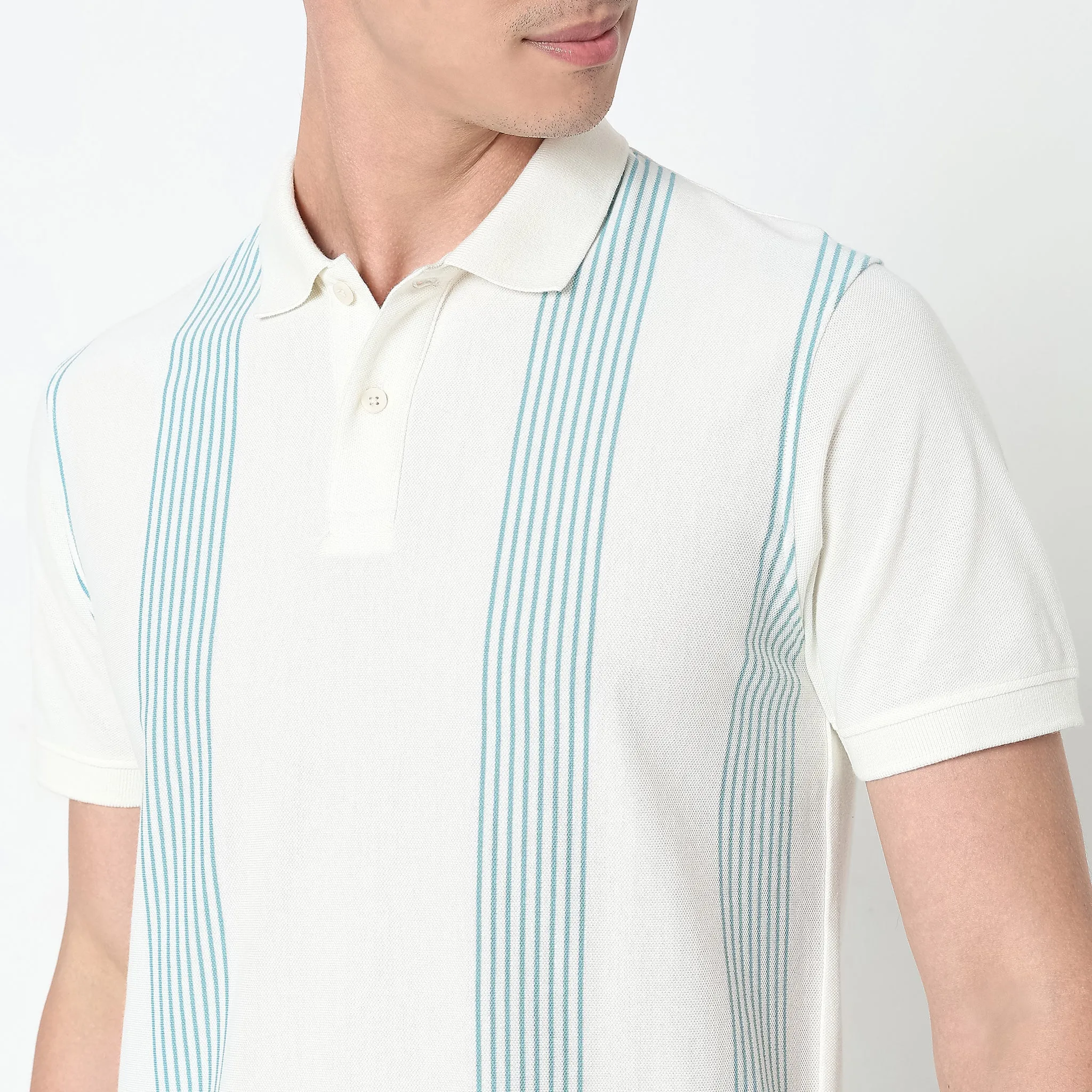 University Polo™ - Exclusive Vertical Stripes Regular Fit Polo T-Shirt
