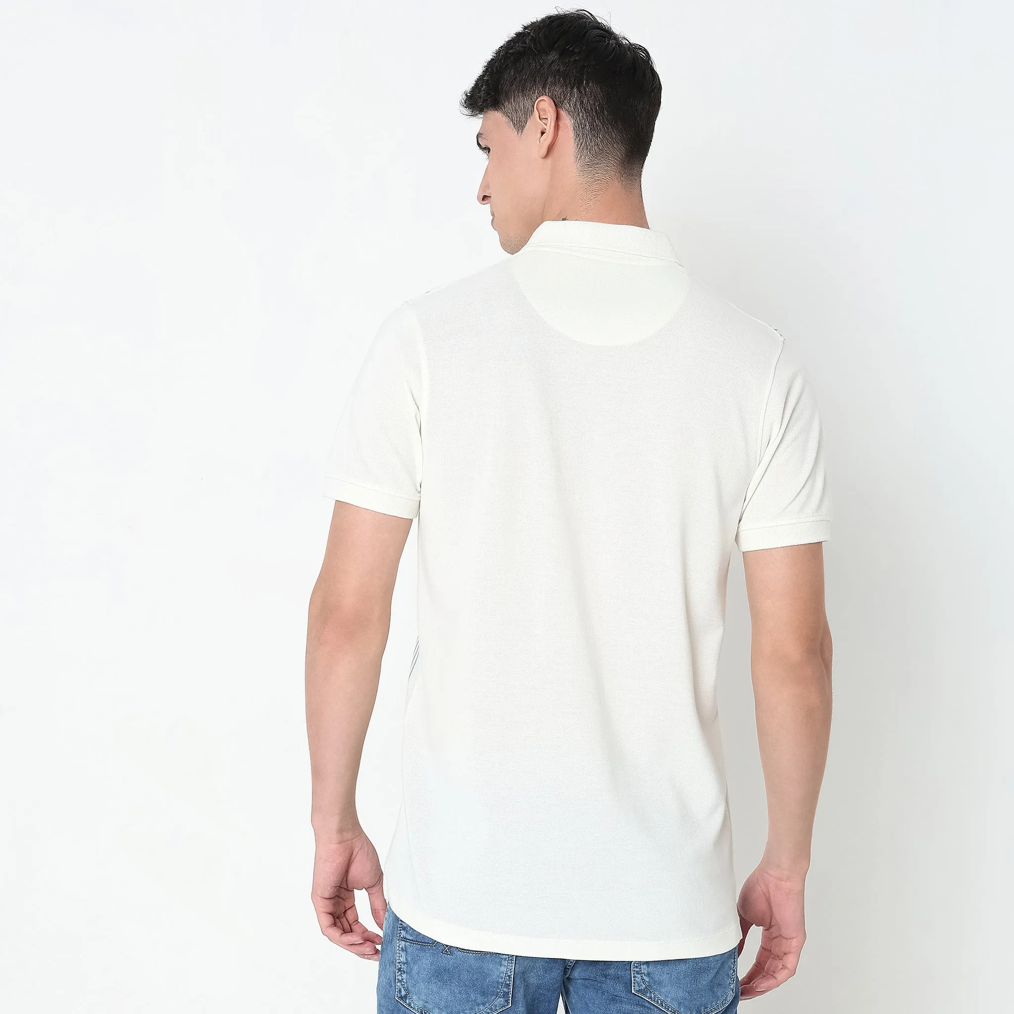 University Polo™ - Exclusive Vertical Stripes Regular Fit Polo T-Shirt