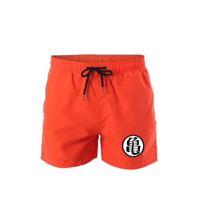 URSPORTTECH Beach Shorts Men Bottoms Quick Dry Print Swimming Surfing Shorts Summer Draw String Elastic Waist Short Men Swimwear