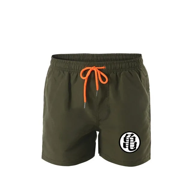 URSPORTTECH Beach Shorts Men Bottoms Quick Dry Print Swimming Surfing Shorts Summer Draw String Elastic Waist Short Men Swimwear