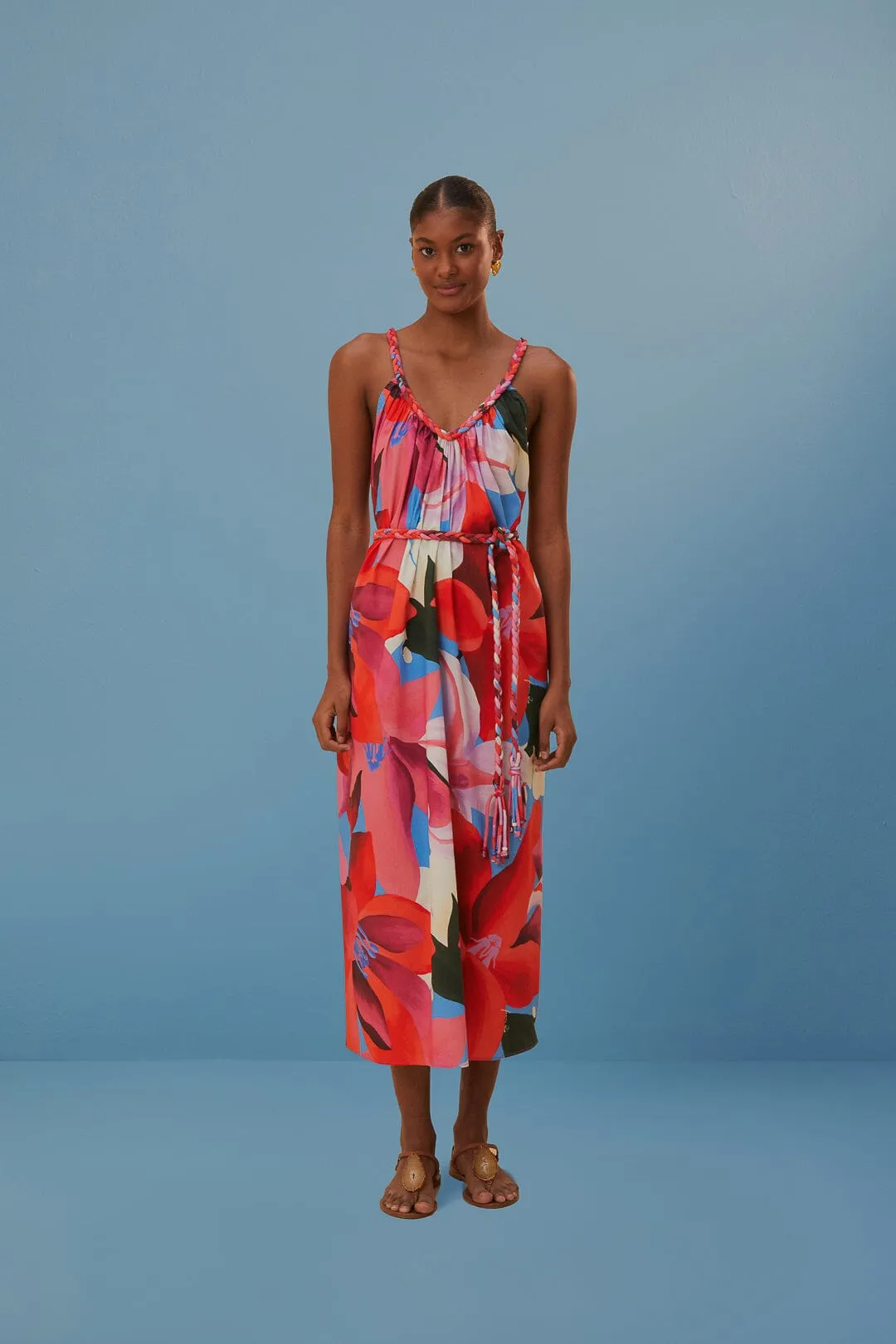 Watercolor Floral Sleeveless Cover Up