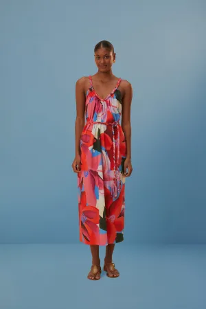 Watercolor Floral Sleeveless Cover Up