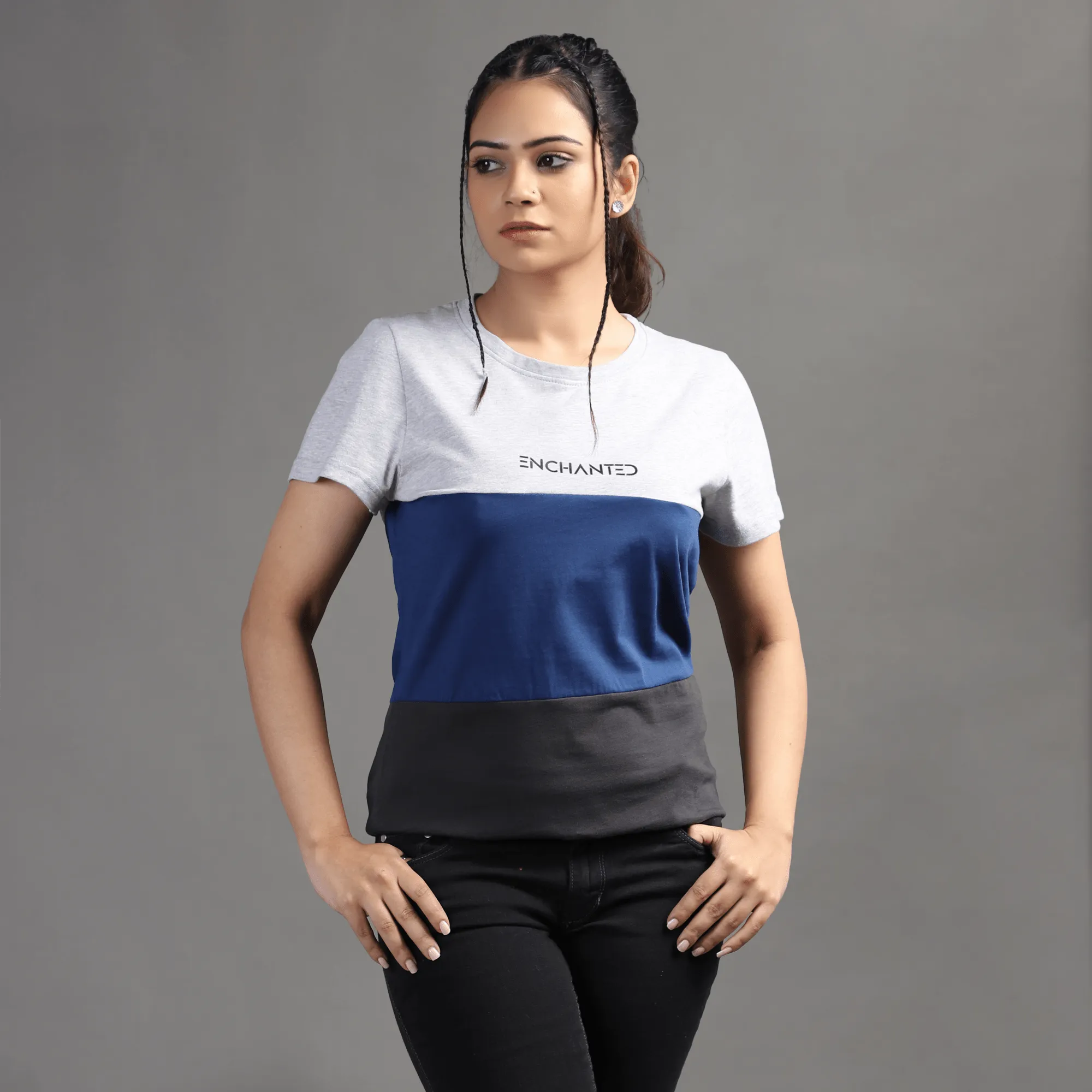 WOMEN'S ENCHANTED THREE PANELED TEE SHIRT