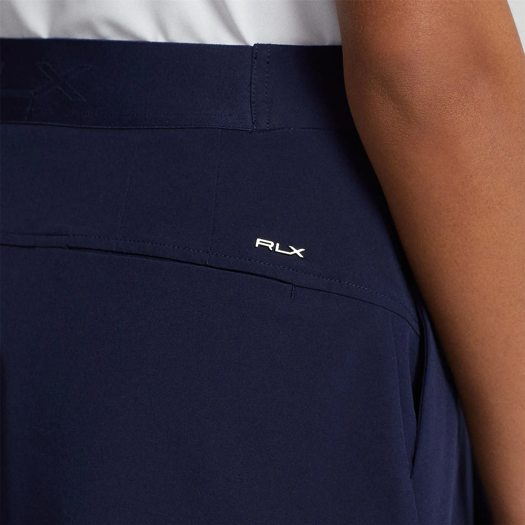 Womens Performance Wide-Leg Pleated Short Refined Navy - AW23